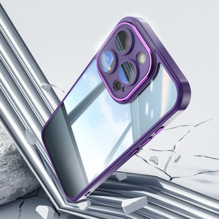 For iPhone 16 Plus Acrylic Hybrid TPU Armor Shockproof Phone Case(Purple) - iPhone 16 Plus Cases by buy2fix | Online Shopping UK | buy2fix