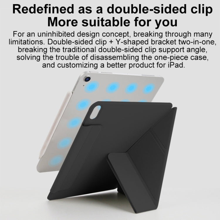 For iPad Air 11 2024 Y-Shape Double-sided Clip Magnetic Smart Tablet Case(Black) - iPad Air 11 2024 Cases by buy2fix | Online Shopping UK | buy2fix