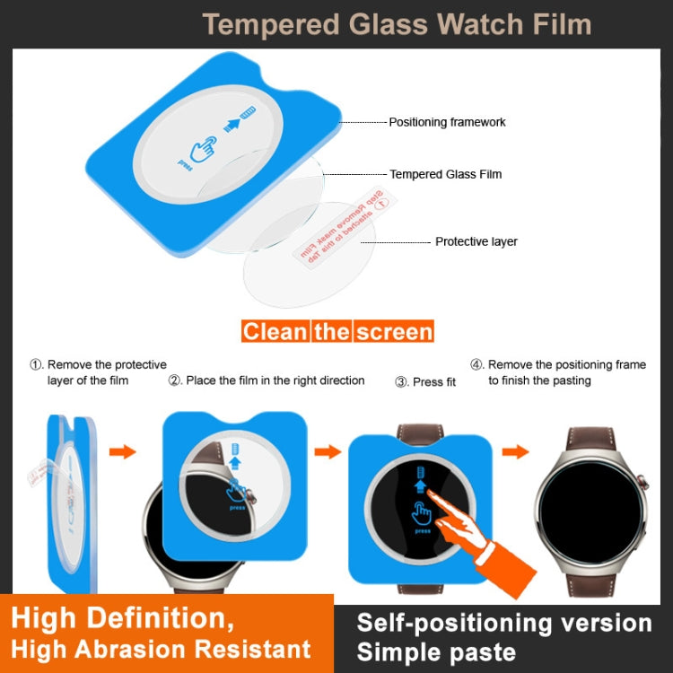 For Samsung Galaxy Watch5 44mm IMAK Tempered Glass Watch Protective Film Self-contained Positioning Version - Screen Protector by imak | Online Shopping UK | buy2fix