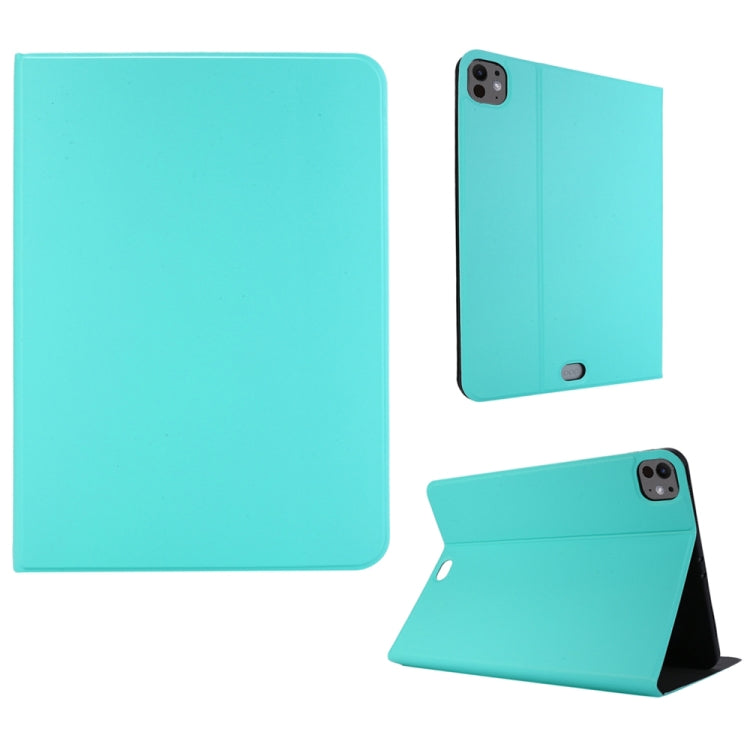 For iPad Pro 13 2024 Stretch Voltage Plain Leather Smart Tablet Case(Green) - iPad Pro 13 2024 Cases by buy2fix | Online Shopping UK | buy2fix