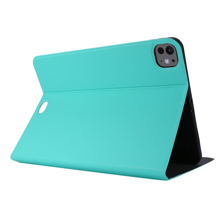 For iPad Pro 13 2024 Stretch Voltage Plain Leather Smart Tablet Case(Green) - iPad Pro 13 2024 Cases by buy2fix | Online Shopping UK | buy2fix