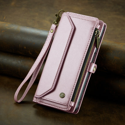 For Samsung Galaxy A33 5G CaseMe C36 Card Slots Zipper Wallet RFID Anti-theft Leather Phone Case(Pink) - Galaxy Phone Cases by CaseMe | Online Shopping UK | buy2fix