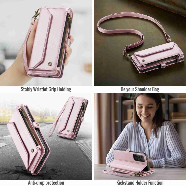 For Samsung Galaxy A33 5G CaseMe C36 Card Slots Zipper Wallet RFID Anti-theft Leather Phone Case(Pink) - Galaxy Phone Cases by CaseMe | Online Shopping UK | buy2fix