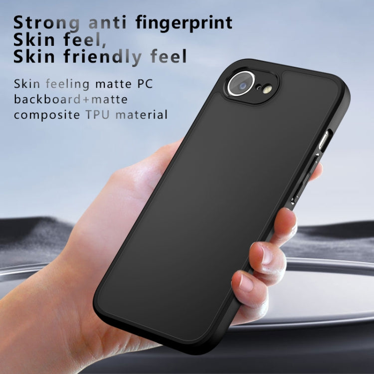 For iPhone SE 2024 Armor Precise Hole PC Hybrid TPU Phone Case(Frosted Black) - More iPhone Cases by buy2fix | Online Shopping UK | buy2fix