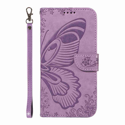 For Sony Xperia 1 VI 2024 Swallowtail Butterfly Embossed Leather Phone Case(Purple) - Sony Cases by buy2fix | Online Shopping UK | buy2fix