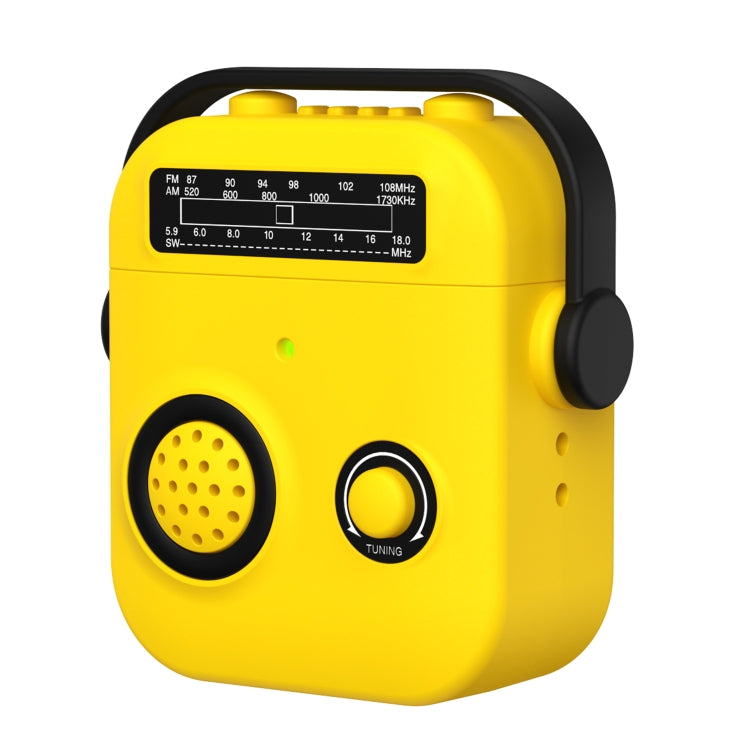 For AirPods 2 / 1 Radio Style Wireless Bluetooth Earphones Shockproof Protective Case(Yellow) - For AirPods 1/2 by buy2fix | Online Shopping UK | buy2fix