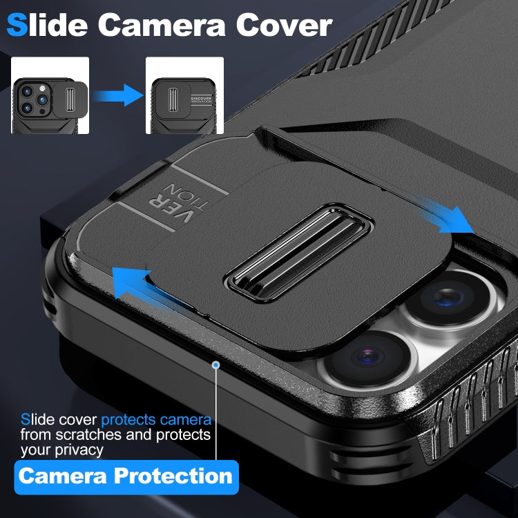 For iPhone 16 Pro Sliding Camshield Phone Case(Black) - iPhone 16 Pro Cases by buy2fix | Online Shopping UK | buy2fix