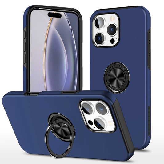 For iPhone 16 Pro Magnetic Ring Holder Phone Case(Navy Blue) - iPhone 16 Pro Cases by buy2fix | Online Shopping UK | buy2fix