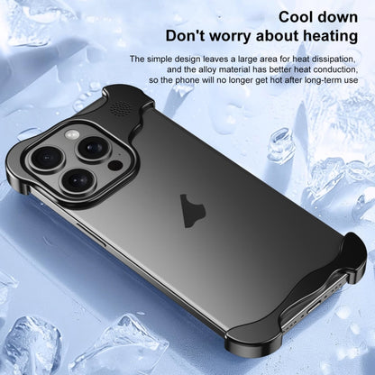 For iPhone 13 Pro Aromatherapy Alloy Frameless Phone Case(Silver) - iPhone 13 Pro Cases by buy2fix | Online Shopping UK | buy2fix