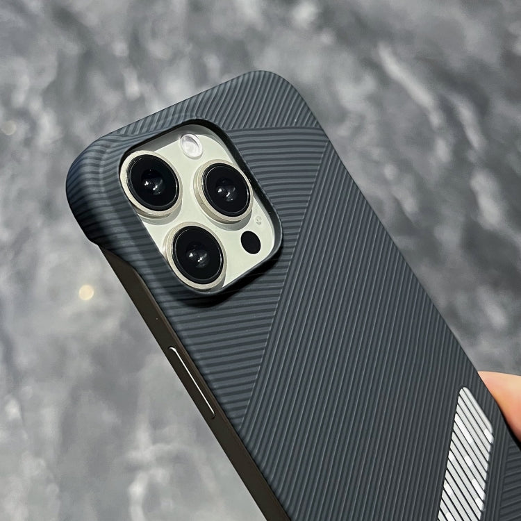 For iPhone 15 Carbon Fiber Frameless Cooling Phone Case(Silver) - iPhone 15 Cases by buy2fix | Online Shopping UK | buy2fix