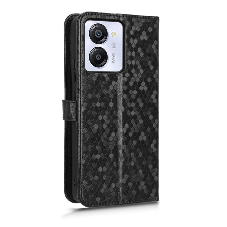 For Blackview Oscal Modern 8 / Color 8 Honeycomb Dot Texture Leather Phone Case(Black) - More Brand by buy2fix | Online Shopping UK | buy2fix