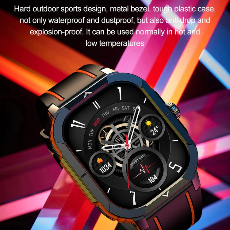 LEMFO HK56 2.06 inch BT5.3 IP68 Sport Smart Watch, Support Bluetooth Call / Message Notification / Heart Rate / Blood Pressure Health Monitor(Red) - Smart Watches by LEMFO | Online Shopping UK | buy2fix