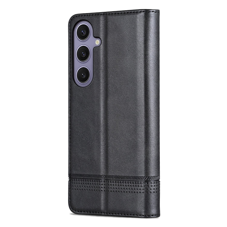 For Samsung Galaxy S25+ 5G AZNS Magnetic Calf Texture Flip Leather Phone Case(Black) - Galaxy S25+ 5G Cases by AZNS | Online Shopping UK | buy2fix