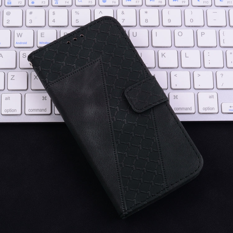 For Xiaomi Redmi K70 / K70 Pro Seven-shaped Embossed Leather Phone Case(Black) - K70 Cases by buy2fix | Online Shopping UK | buy2fix