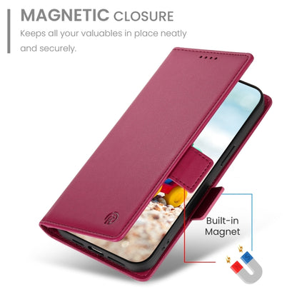 For Google Pixel 9 Side Buckle Magnetic Frosted Leather Phone Case(Wine Red) - Google Cases by buy2fix | Online Shopping UK | buy2fix