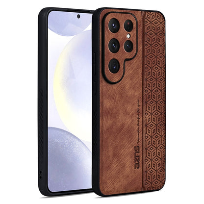 For Samsung Galaxy S25 Ultra 5G AZNS 3D Embossed Skin Feel Phone Case(Brown) - Galaxy S25 Ultra 5G Cases by AZNS | Online Shopping UK | buy2fix