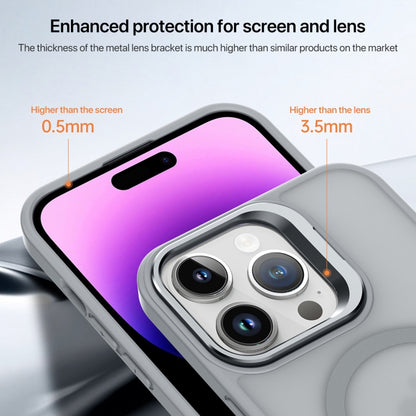 For iPhone 13 Skin Feel Lens Holder Magsafe Phone Case(Transparent) - iPhone 13 Cases by buy2fix | Online Shopping UK | buy2fix