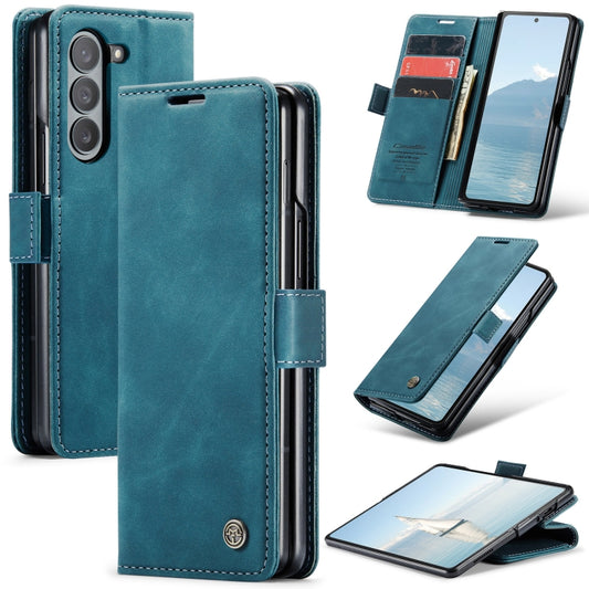 For Samsung Galaxy Z Fold6 5G CaseMe 013 Multifunctional Horizontal Flip Leather Phone Case(Blue) - Galaxy Z Fold6 5G Cases by CaseMe | Online Shopping UK | buy2fix