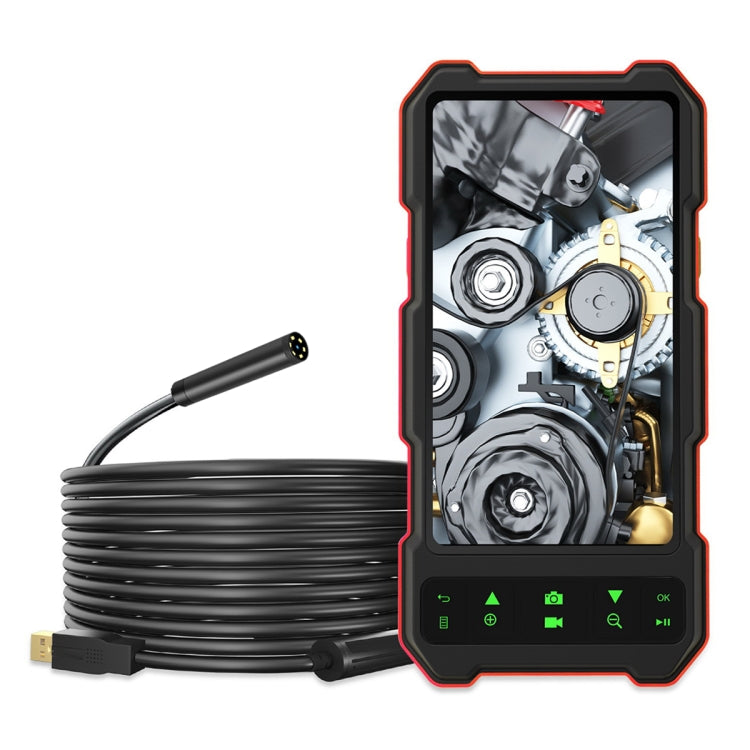 T21 4.5 inch IPS Color Screen 8mm Single Camera Split Hard Cable Industrial Endoscope, Length:2m(Black Red) -  by buy2fix | Online Shopping UK | buy2fix