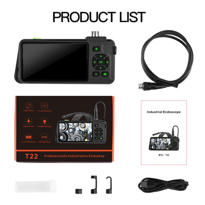 T22 4.5 inch IPS Color Screen 5.5mm Dual Camera Hard Cable Industrial Endoscope, Length:5m(Black Orange) -  by buy2fix | Online Shopping UK | buy2fix