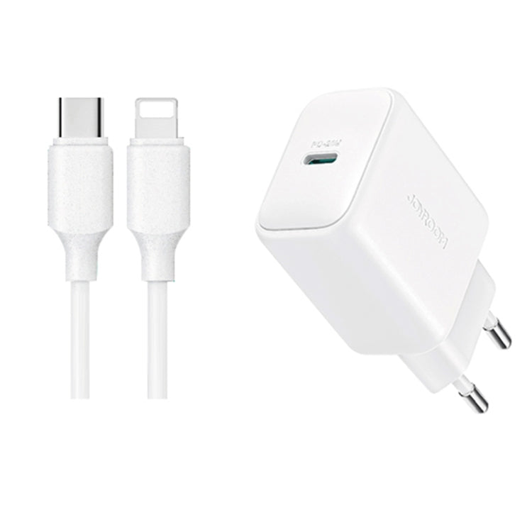 JOYROOM JR-TCF20 PD20W Type-C Port Charger Kit with Type-C to 8 Pin Cable, Plug:EU Plug(White) - USB Charger by JOYROOM | Online Shopping UK | buy2fix