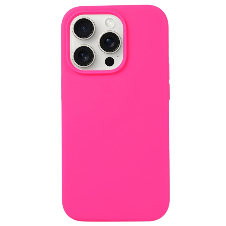 For iPhone 16 Pro Max Liquid Silicone Phone Case(Brilliant Pink) - iPhone 16 Pro Max Cases by buy2fix | Online Shopping UK | buy2fix