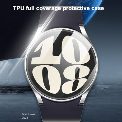 For Samsung Galaxy Watch FE 40mm Full Coverage Electroplated TPU Watch Protective Case(Midnight Blue) - Watch Cases by buy2fix | Online Shopping UK | buy2fix