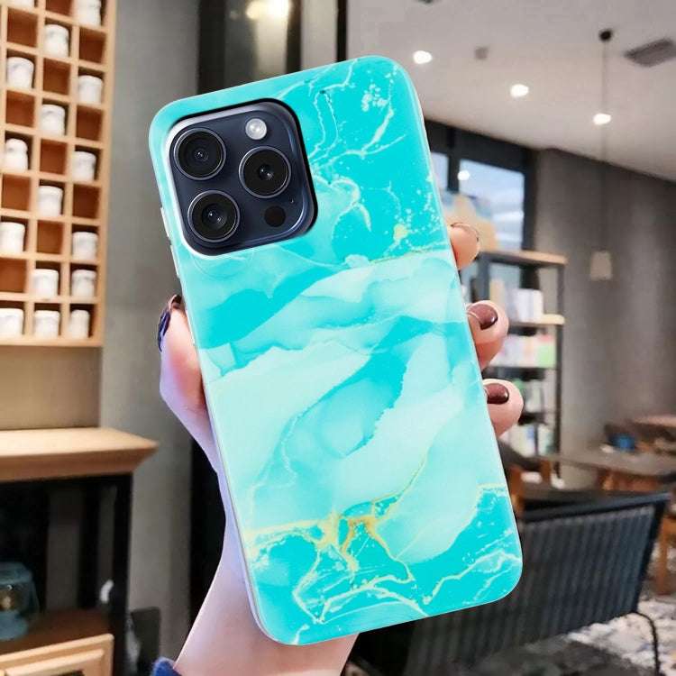 For iPhone 16 Pro Max IMD Marble TPU Phone Case(Green) - iPhone 16 Pro Max Cases by buy2fix | Online Shopping UK | buy2fix