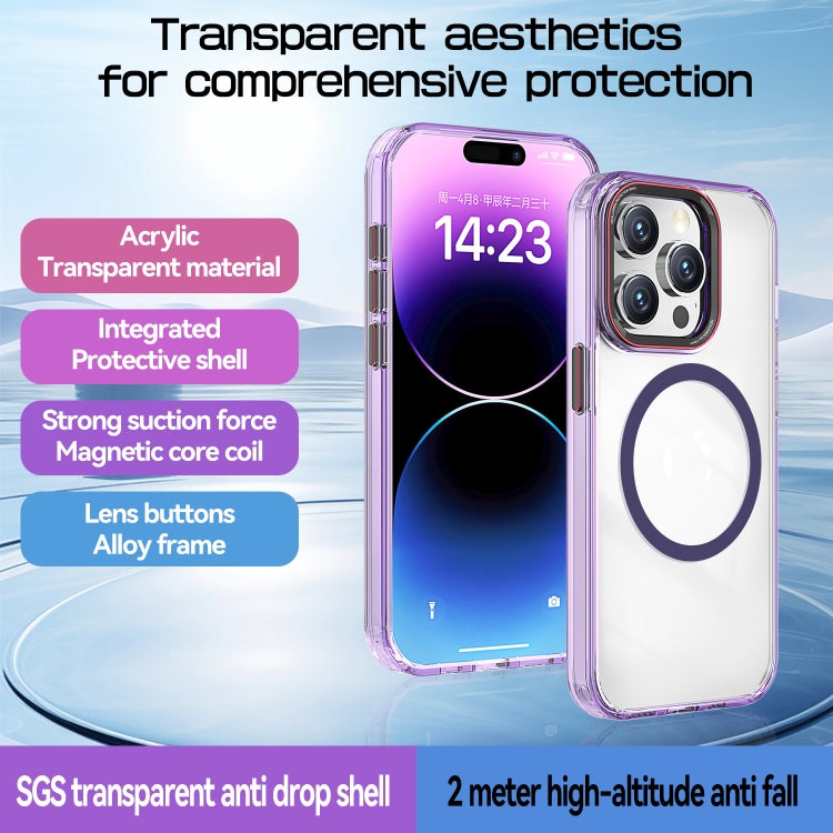 For iPhone 11 Crystal TPU Hybrid PC MagSafe Phone Case(Transparent Black) - iPhone 11 Cases by buy2fix | Online Shopping UK | buy2fix