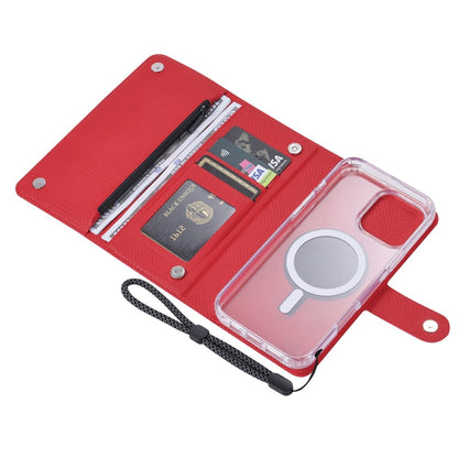 For iPhone 15 ViLi GHB-C Series RFID MagSafe Magnetic Flip Leather Phone Case(Red) - iPhone 15 Cases by ViLi | Online Shopping UK | buy2fix