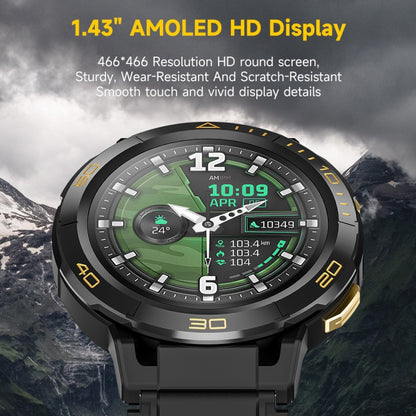 LEMFO Z1 1.43 inch AMOLED Screen Smart Watch, 4G Network Android 8.1 2GB+16GB, Eurasian Version(Black) - Android Watch by LEMFO | Online Shopping UK | buy2fix