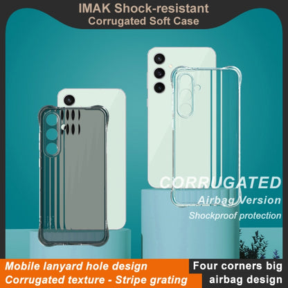 For Samsung Galaxy S24 FE 5G IMAK Corrugated Texture Airbag TPU Phone Case(Transparent) - Galaxy S24 FE 5G Cases by imak | Online Shopping UK | buy2fix