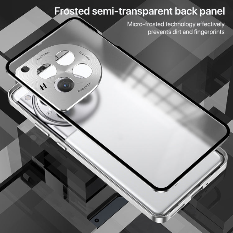 For OnePlus 13 Snap Buckle Single-sided Metal Frame Frosted Phone Case(Silver) - OnePlus Cases by buy2fix | Online Shopping UK | buy2fix