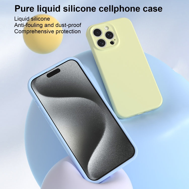 For iPhone 16 Pro Max Precise Hole Liquid Silicone Jelly Color Full Coverage Phone Case(Light Purple) - iPhone 16 Pro Max Cases by buy2fix | Online Shopping UK | buy2fix