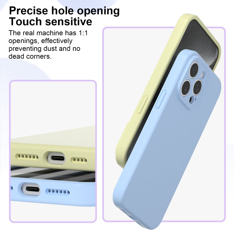 For iPhone 16 Plus Precise Hole Liquid Silicone Jelly Color Full Coverage Phone Case(Rock Gray) - iPhone 16 Plus Cases by buy2fix | Online Shopping UK | buy2fix