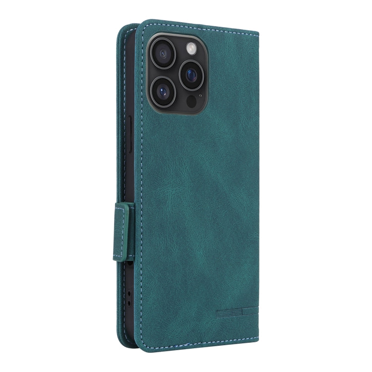 For iPhone 16 Pro Magnetic Clasp Leather Phone Case(Green) - iPhone 16 Pro Cases by buy2fix | Online Shopping UK | buy2fix