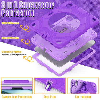 For iPad Air 11 2024 Spider Hand Grip Turntable Stand Tablet Case(Purple) - iPad Air 11 2024 Cases by buy2fix | Online Shopping UK | buy2fix