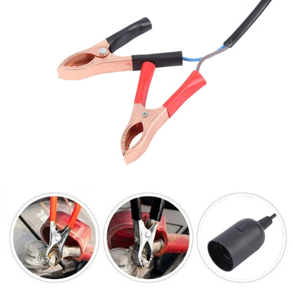 E27 Car Battery Charging Crocodile Clip to Headlight Connection Cable, Cable Length:1.3m - Booster Cable & Clip by buy2fix | Online Shopping UK | buy2fix