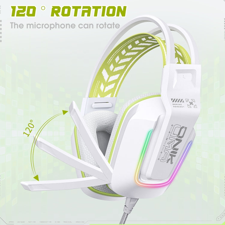 ONIKUMA X13 RGB Colorful Lighting Wired Gaming Headset with Microphone, Length:2.2m(White) - Multimedia Headset by ONIKUMA | Online Shopping UK | buy2fix