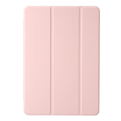 For Huawei Matepad SE 11 2024 Clear Acrylic 3-Fold Leather Tablet Case(Pink) - Huawei by buy2fix | Online Shopping UK | buy2fix