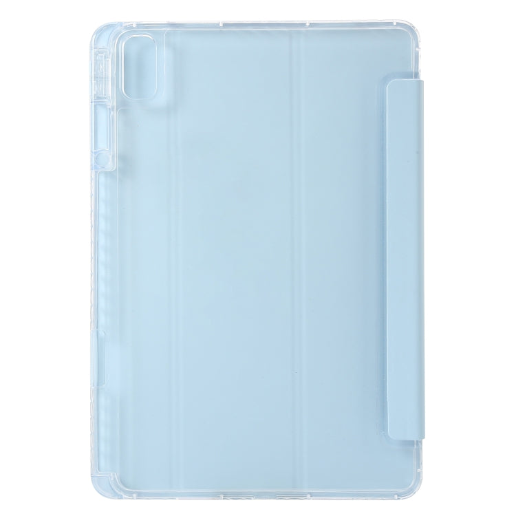 For Huawei Matepad SE 11 2024 Clear Acrylic 3-Fold Leather Tablet Case(Ice Blue) - Huawei by buy2fix | Online Shopping UK | buy2fix