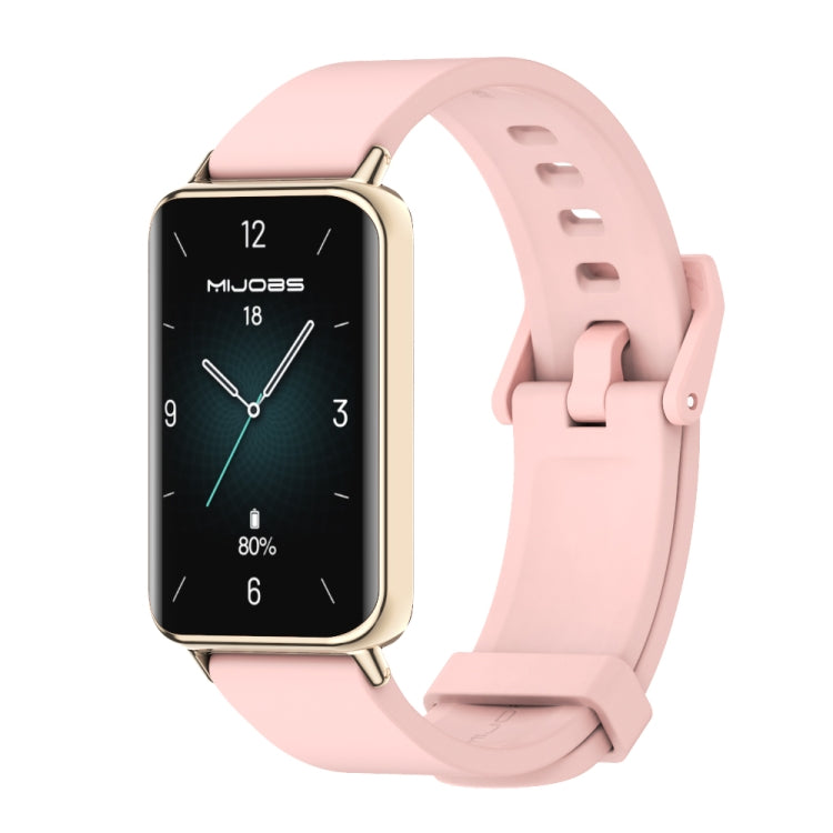 For Honor Band 9 MIJOBS Solid Color Silicone Watch Band(Pink Light Gold) - Watch Bands by MIJOBS | Online Shopping UK | buy2fix