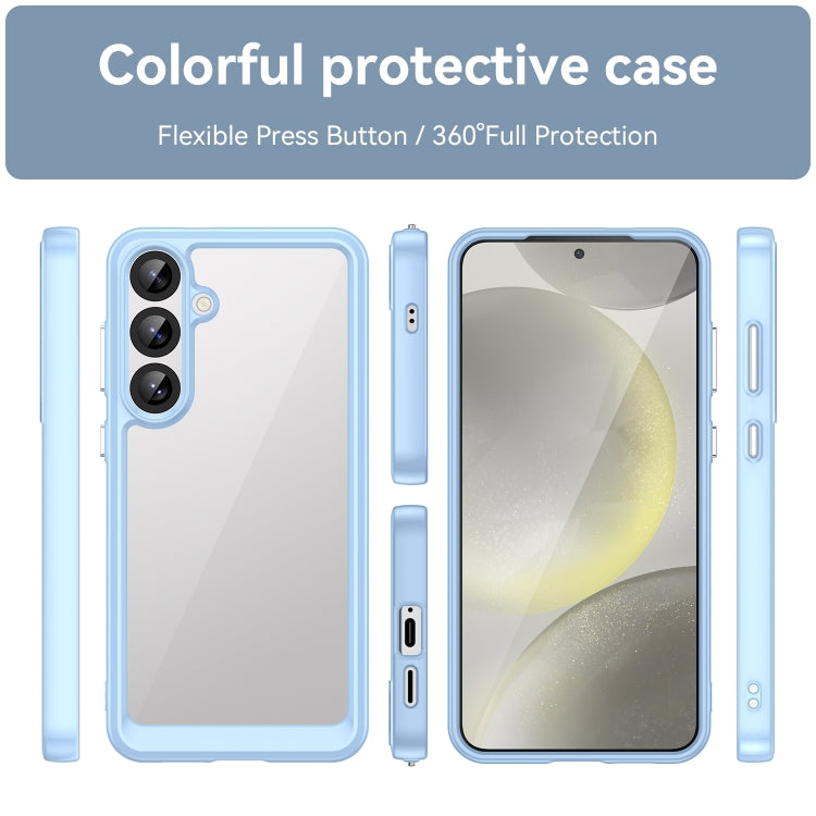 For Samsung Galaxy S25+ 5G Colorful Series Acrylic Hybrid TPU Phone Case(Blue) - Galaxy S25+ 5G Cases by buy2fix | Online Shopping UK | buy2fix