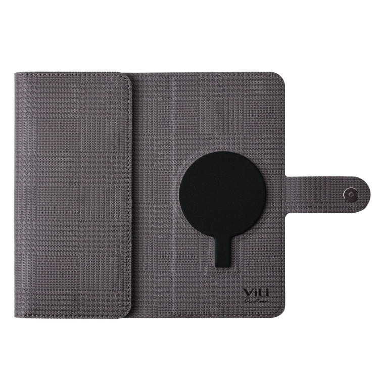 For Samsung Galaxy S24+ 5G ViLi GHA-C Series RFID MagSafe Magnetic Flip Leather Phone Case(Grey) - Galaxy S24+ 5G Cases by ViLi | Online Shopping UK | buy2fix