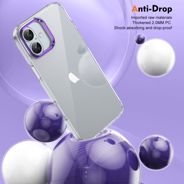 For iPhone 16 Plus Ice Feel HD Transparent PC Full Coverage Phone Case(Purple) - iPhone 16 Plus Cases by buy2fix | Online Shopping UK | buy2fix