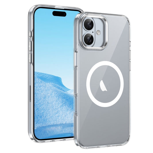 For iPhone 16 Plus Ice Feel HD Transparent MagSafe PC Full Coverage Phone Case(White) - iPhone 16 Plus Cases by buy2fix | Online Shopping UK | buy2fix