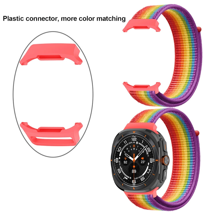 For Samsung Galaxy Watch Ultra 47mm Plastic Connector Nylon Loop Watch Band(Colorful) - Watch Bands by buy2fix | Online Shopping UK | buy2fix