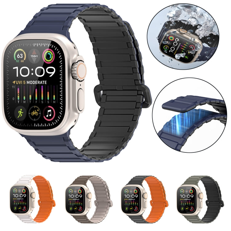 For Apple Watch Series 2 42mm DUX DUCIS KJ Series Magnetic Buckle Silicone Watch Band(Starlight Orange) - Watch Bands by DUX DUCIS | Online Shopping UK | buy2fix