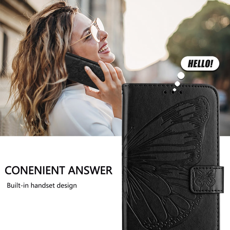 For Redmi K70 Ultra 5G Global Embossed Butterfly Leather Phone Case(Black) - Xiaomi Cases by buy2fix | Online Shopping UK | buy2fix