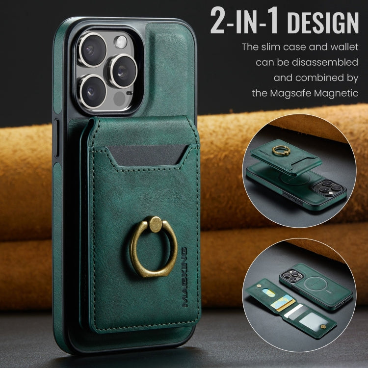 For iPhone 12 Pro Max DG.MING K1 MagSafe Detachable Wallet RFID Back Cover Phone Case(Green) - iPhone 12 Pro Max Cases by DG.MING | Online Shopping UK | buy2fix